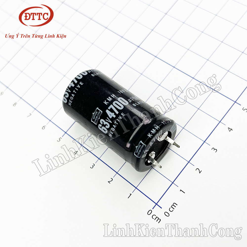 Tụ hóa 4700uf 63v chân cứng 22x40mm