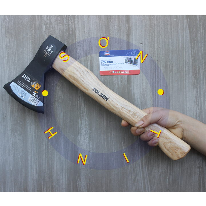 Búa rìu cán gỗ 800g tolsen 25254