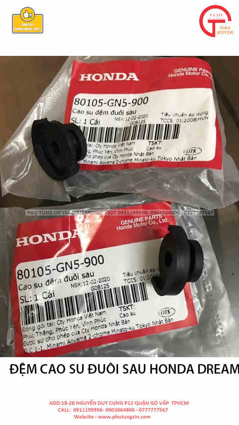 ĐỆM CAO SU ĐUÔI SAU HONDA DREAM