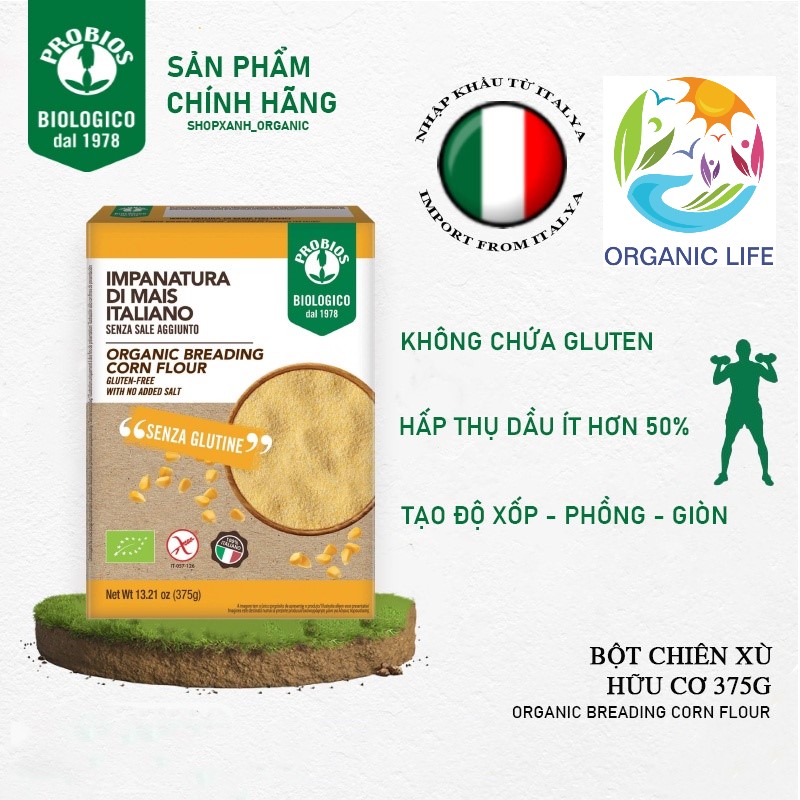 Bột chiên xù hữu cơ Probios Ý