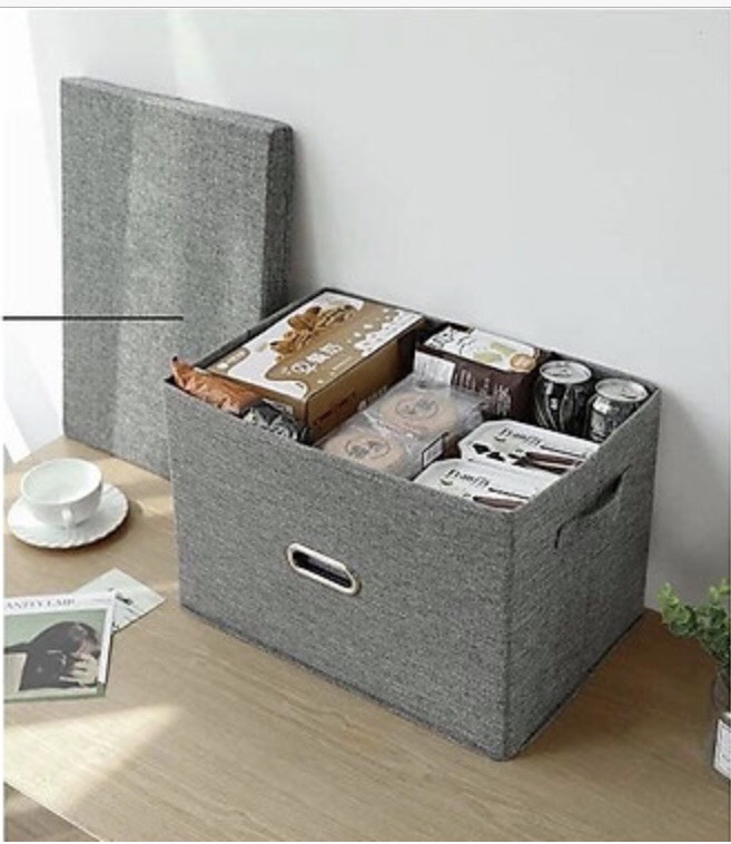 [Hàng VN-ảnh thật]Thùng Hộp Đựng Đồ Cá Nhân Ô Tô Cứng Cáp (Storage box) Size Cỡ Đại 45x34xH24 [XUẤT HÀN QUỐC]