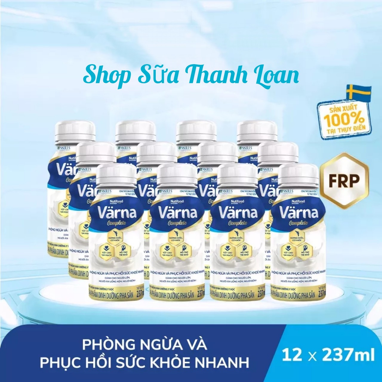 (HSD T3-2026) Lốc 6 Chai Sữa Bột Pha Sẵn Varna 237ml.