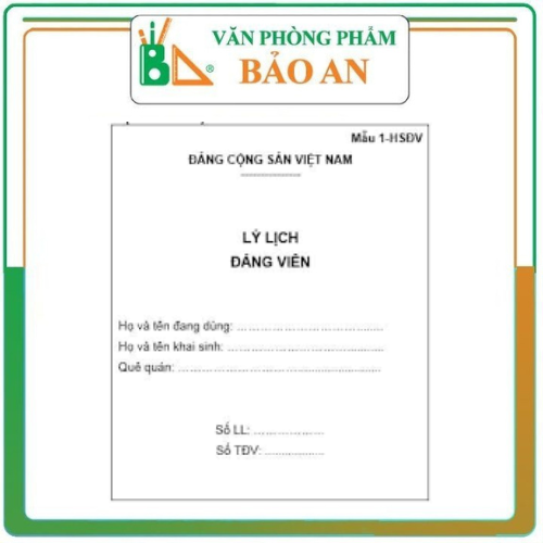 Lý lịch đảng viên - sổ lý lịch Đảng viên