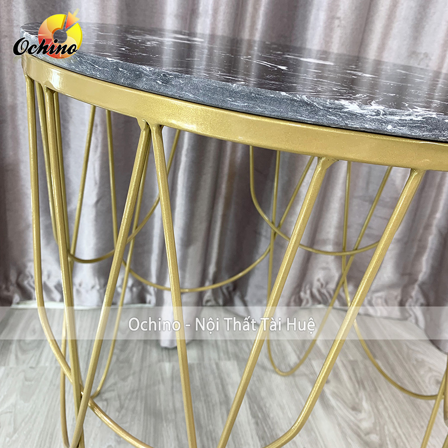 (FREESHIP) Bàn Trà Tròn Sofa Mặt Đá Sang Chảnh Mẫu Mới ( Sẵn 2 Mầu Đen Và Trắng)