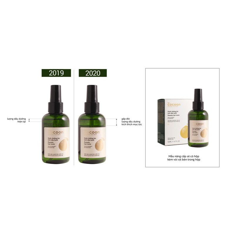 Combo Dưỡng Tóc Cocoon: xịt dưỡng tóc bưởi + serum sachi