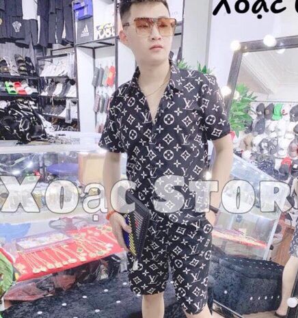 Lọ lem Luxuxy Bộ hè nam,đồ bộ nam L0V hoa nhỏ chất xịn cao cấp có size hình thật New 2020/2021