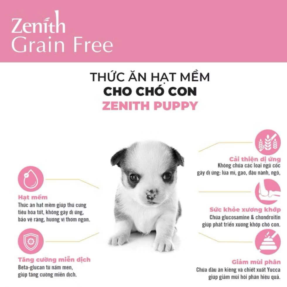 Thức ăn hạt mềm Zenith dành cho chó con - T3 PETS SHOP
