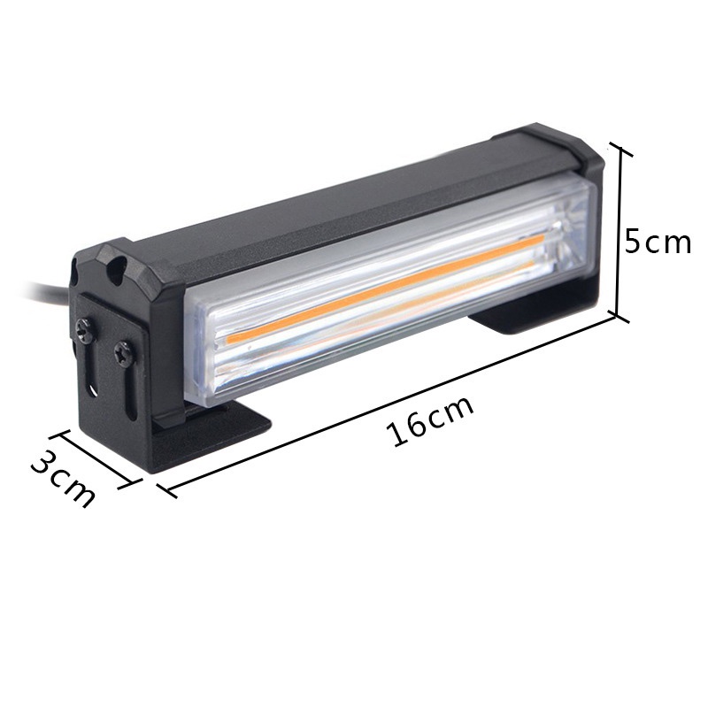 2pcs 40w 12v 24v led cob car front grille warning light head led mini strobe emergency lightbar for jeep truck trailer bus