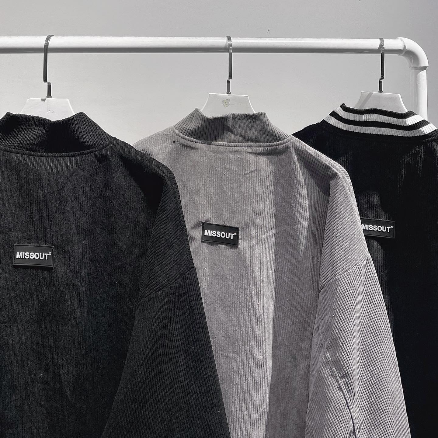 Áo khoác bomber Missout basic form rộng unisex - Gin store