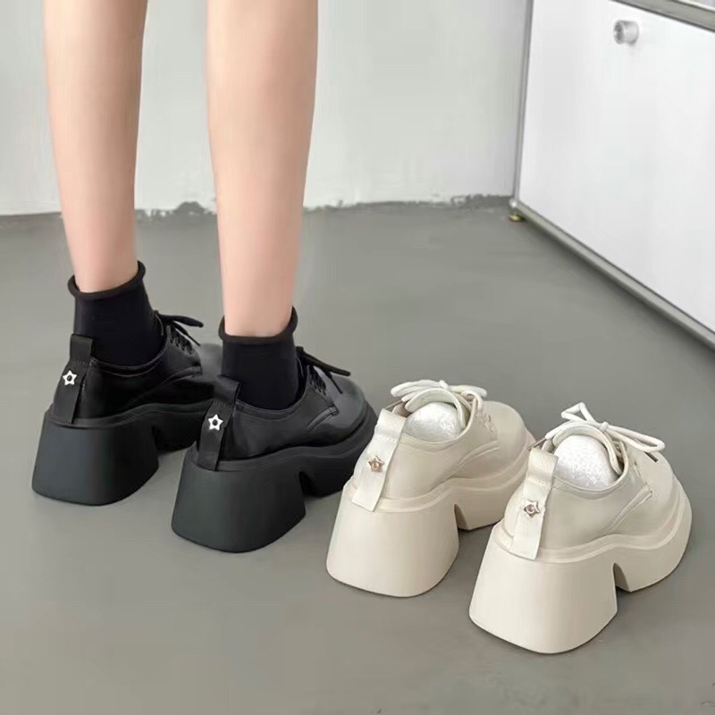 [Tặng dây giày] bốt buộc dây cổ siêu thấp kèm hình thật