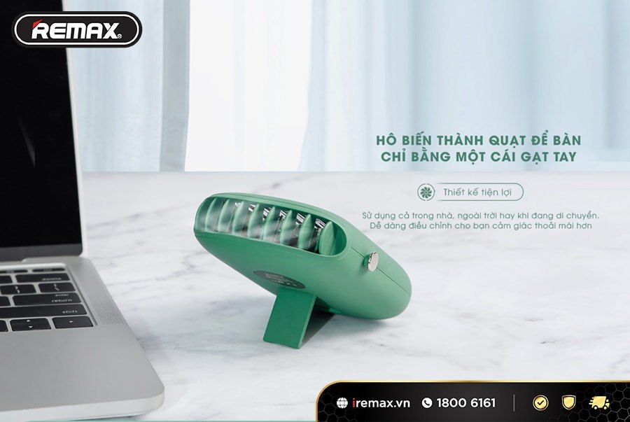 Quạt đeo cổ Remax F36- Quạt để ban mini