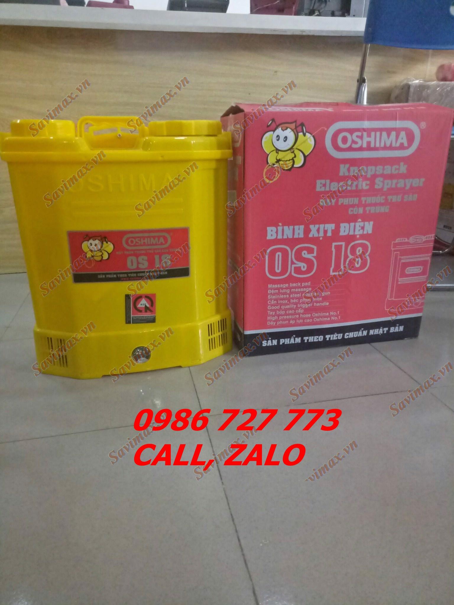 Bình xịt điện Oshima OS18, máy phun thuốc 18 lít