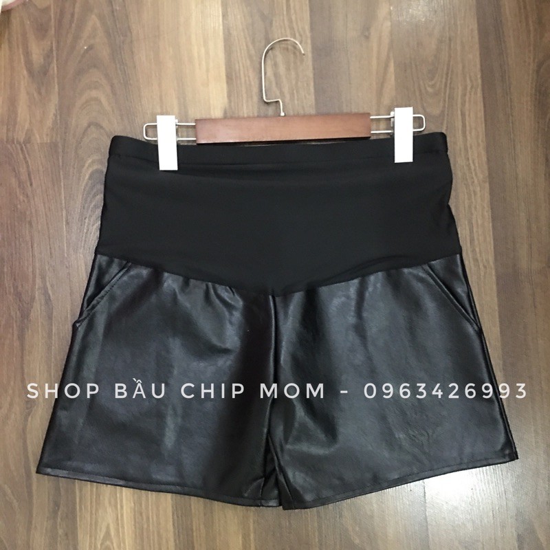 Quần bầu sooc da mềm - Mẹ bầu sành điệu