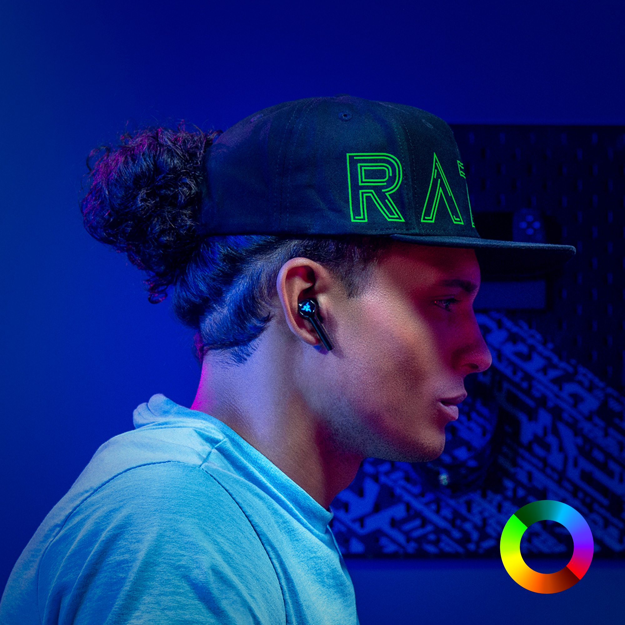 Razer Hammerhead Pro HyperSpeed True Wireless Gaming Earbuds with Razer Chroma™ RGB, Bluetooth (Tai nghe Bluetooth) | Adjustable ANC | Fast Wireless Charging Case | 30 Hr Battery | Bluetoot