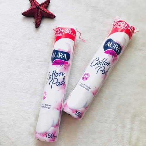 [HCM]Bông Tẩy Trang Aura 150 Miếng