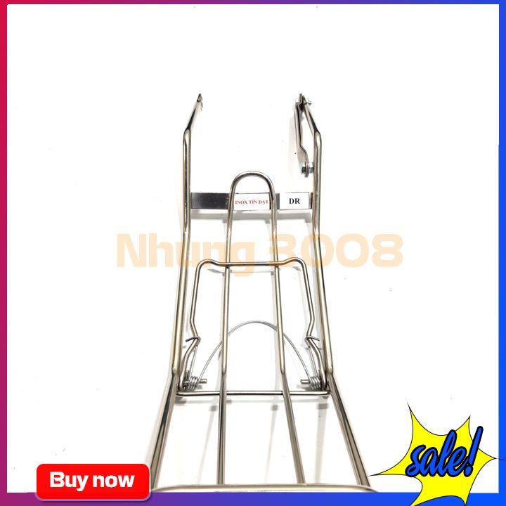 Baga giữa Inox  Gắn xe máy Dream 2 loại (8li, 10li)
