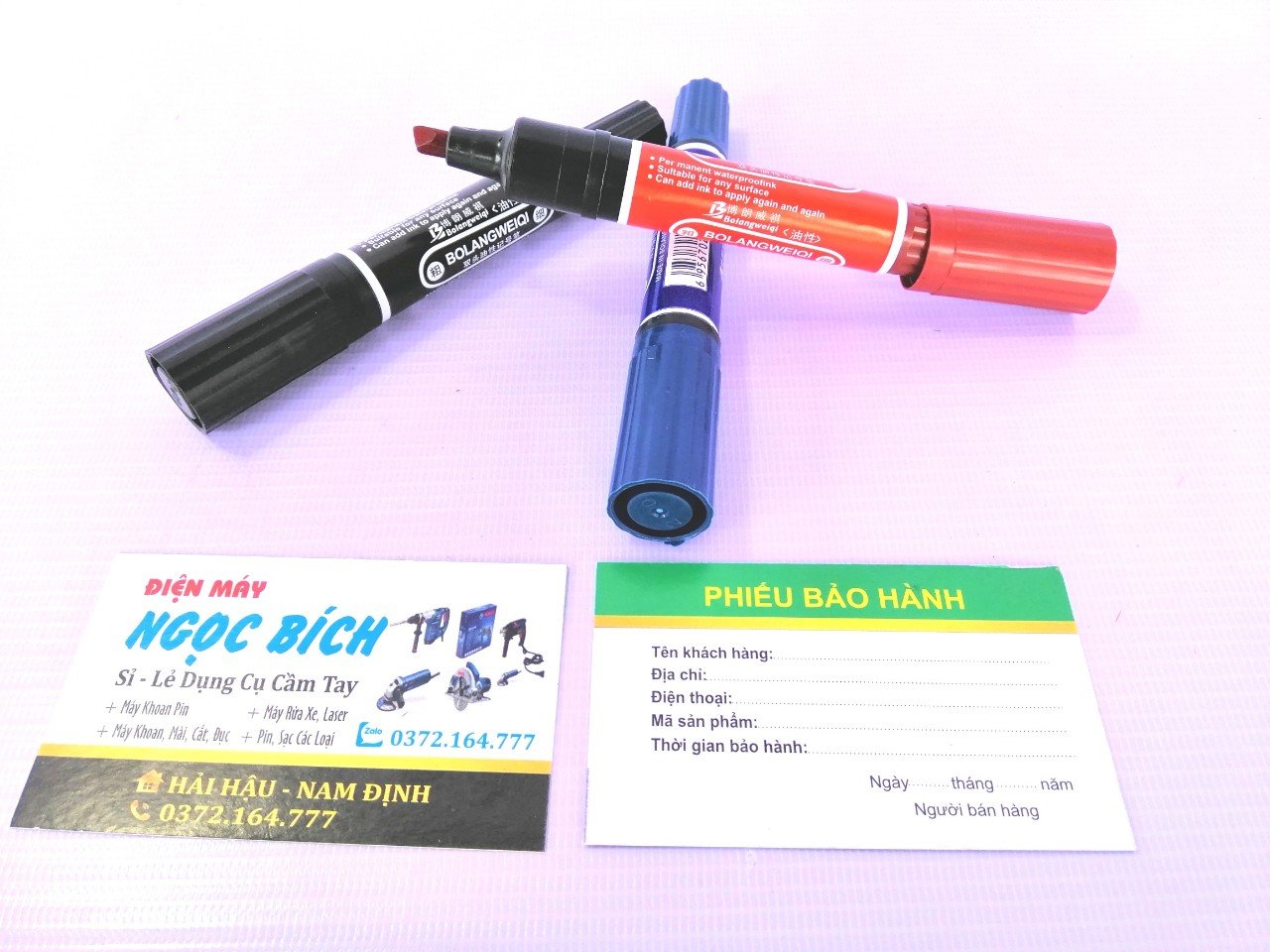 Bút Lông Dầu Không Xóa Được Đủ 3 Màu