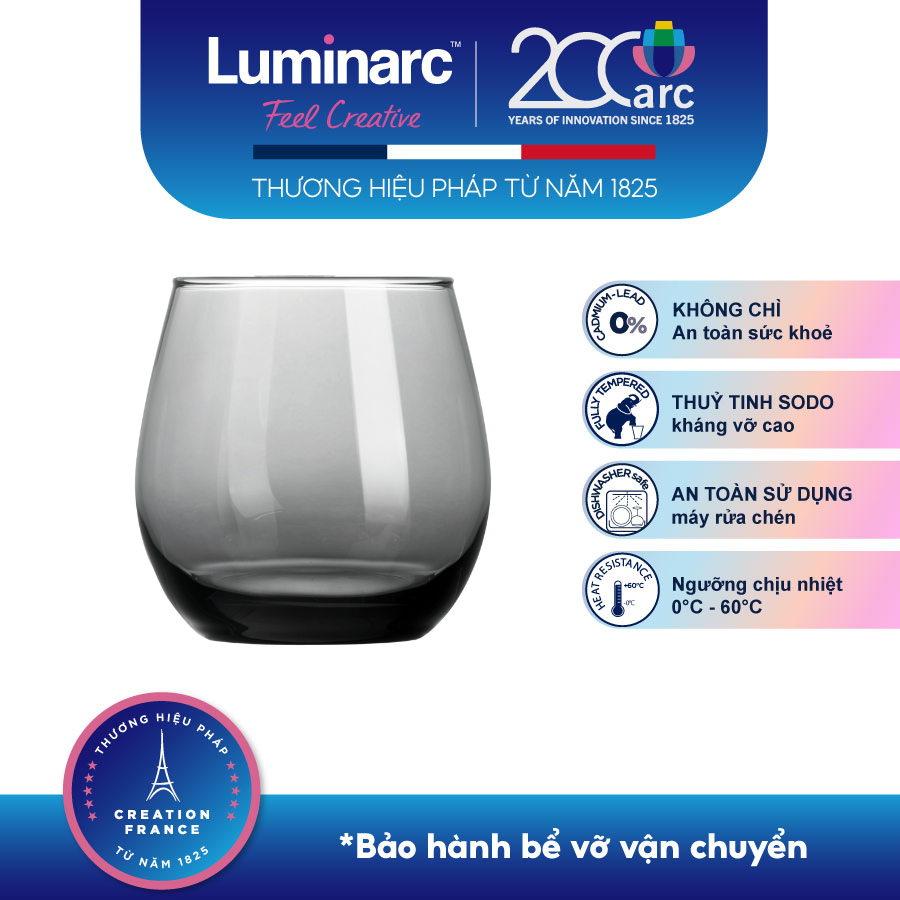 Bộ 6 Ly Thuỷ Tinh Luminarc Maine Grey