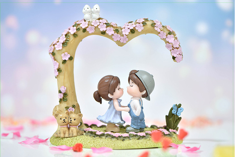 Mô hình cặp đôi chibi dễ thương trang trí tiểu cảnh, terrarium