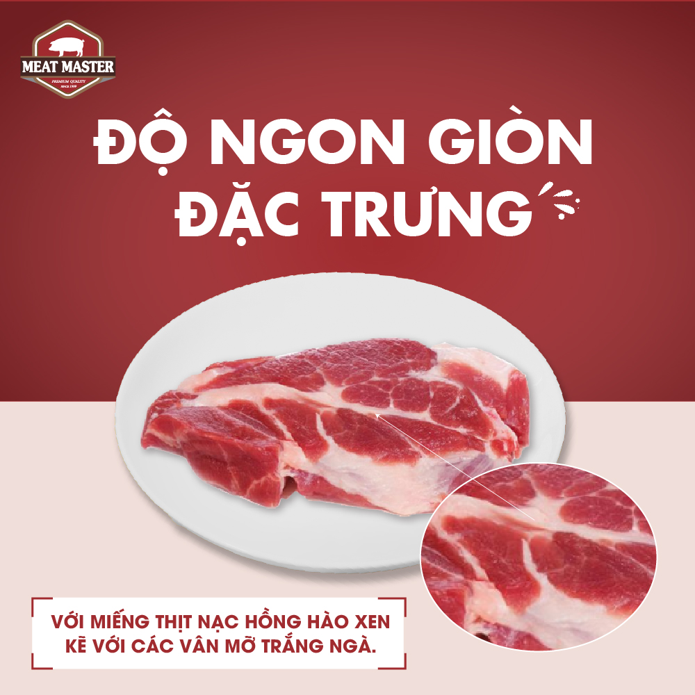 Nạc dăm heo Meat Master ( 400 G ) - Thịt heo mát ngon, mềm mọng, ngọt thịt