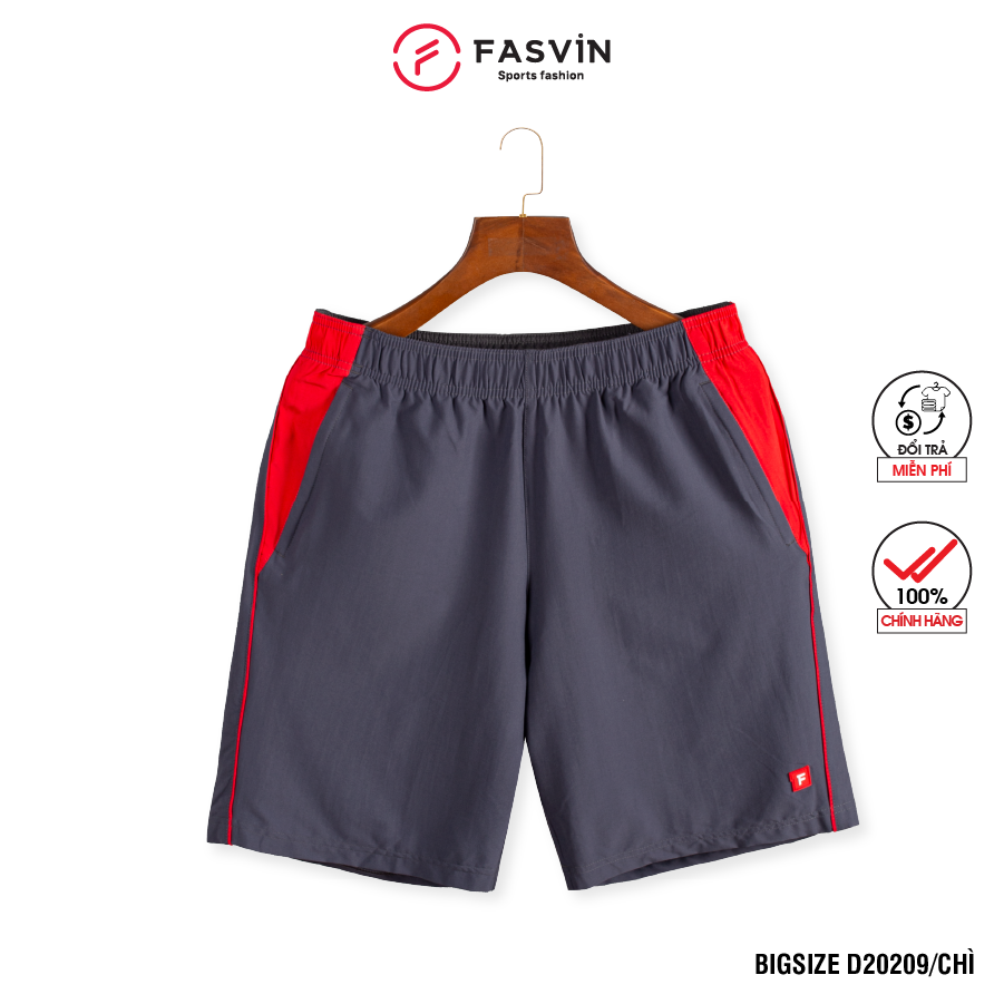 Quần đùi nam Big Size Fasvin D20209.HN vải dù gió mềm mát co giãn tiện dụng thể thao hay mặc nhà