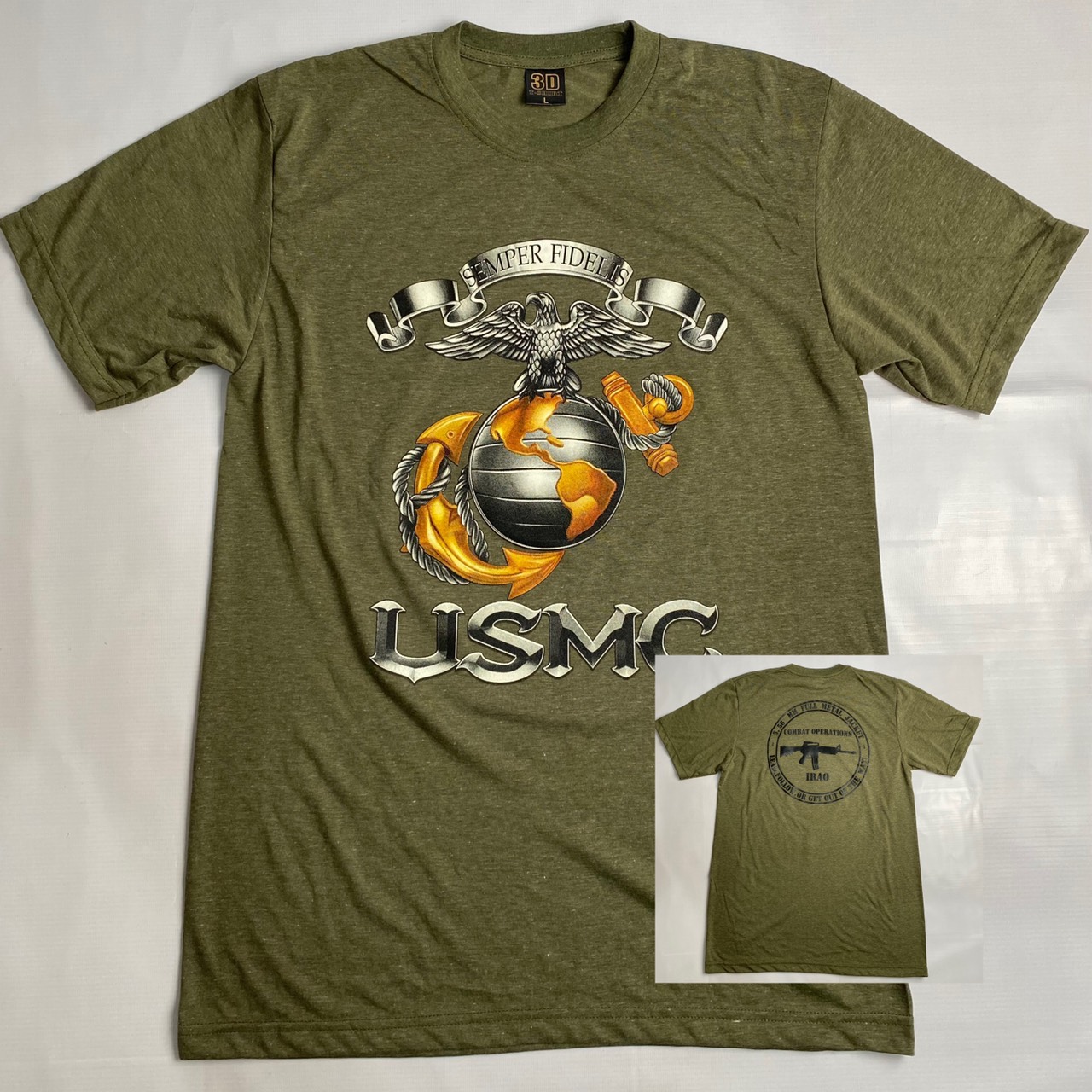 Áo thun đúc 3D in hình phong cách lính Us.army