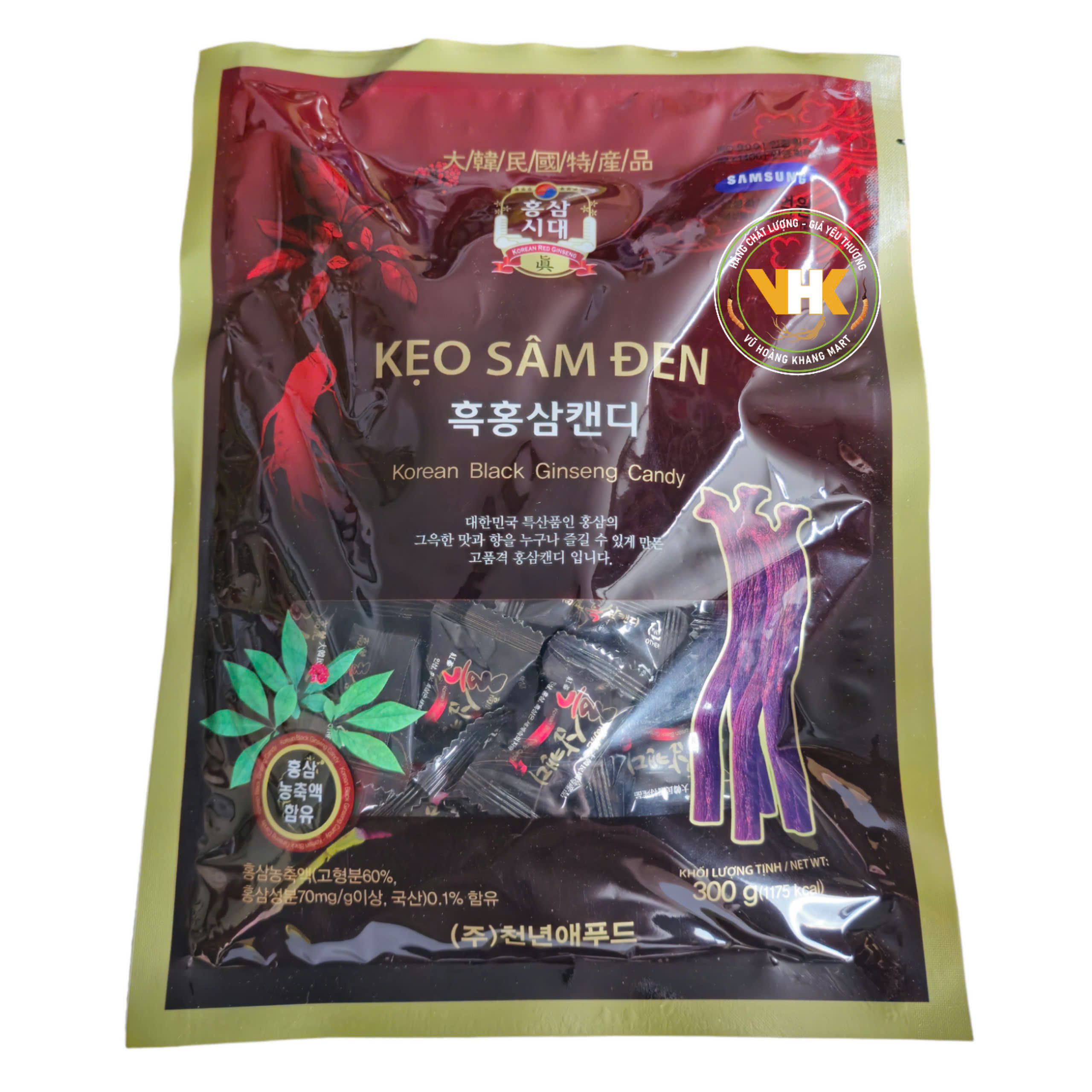 KẸO HẮC SÂM HÀN QUỐC BỊCH 170GR VÀ 300GR