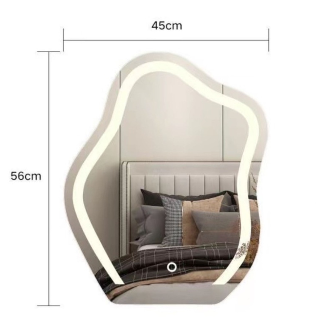 Gương để bàn trang điểm,Gương LED Để Bàn có cảm ứng tắt mở