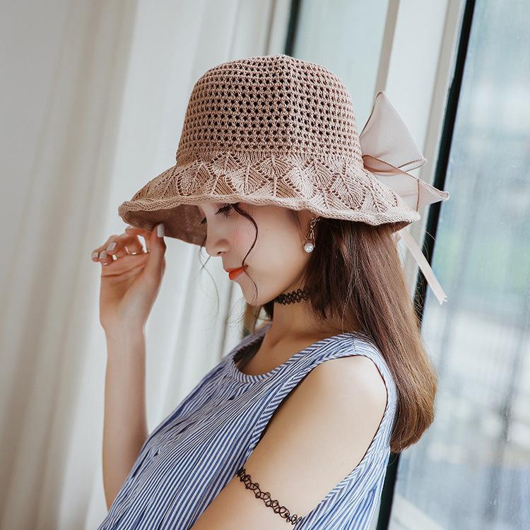 [HCM][HOT] Mũ Đan Từ Sợi Cói Mềm Có Nơ Hàn Quốc (QLS)