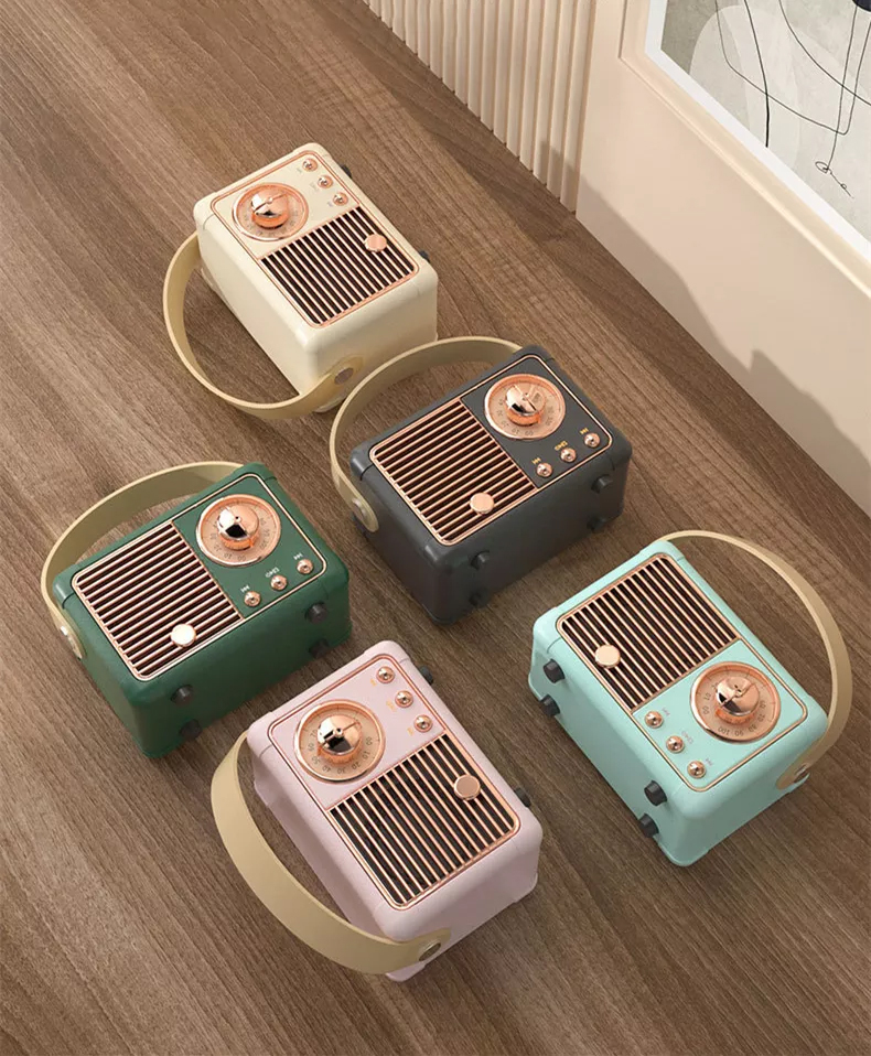 Loa Bluetooth không dây mini độc đáo kiểu dáng retro phong cách Hàn Quốc