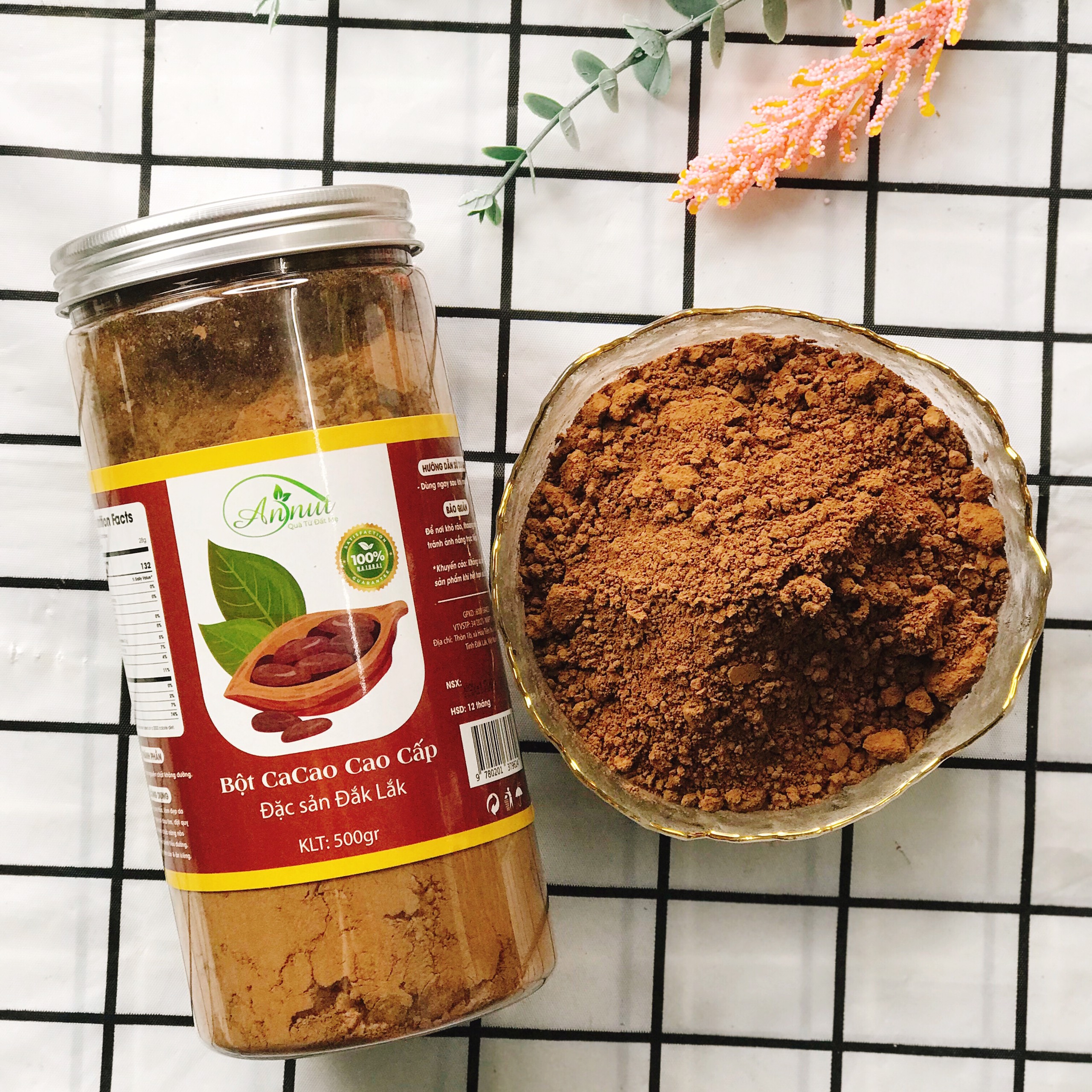 Bột Ca Cao nguyên chất ĐăkLăk ngon thơm đậm đà (BỘT CACAO LOẠI 1)