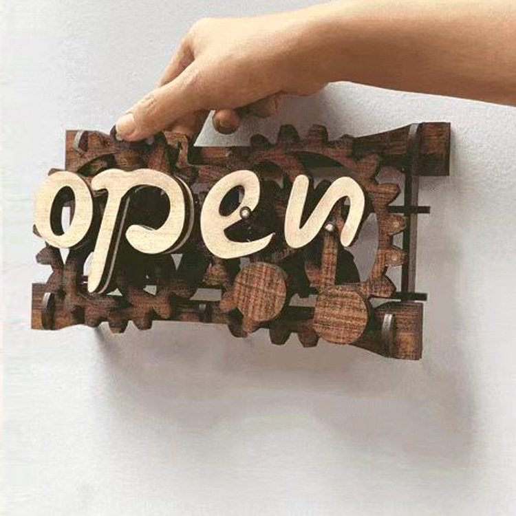 Biển Close Open Bánh Răng Chuyển Trạng Thái Độc Đáo