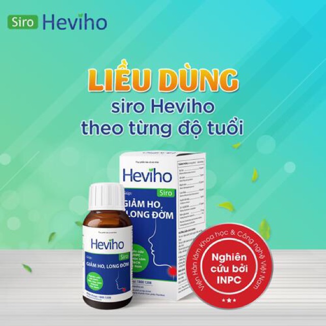 [HCM]Siro HEVIHO 100ml - Giúp giảm ho long đờm