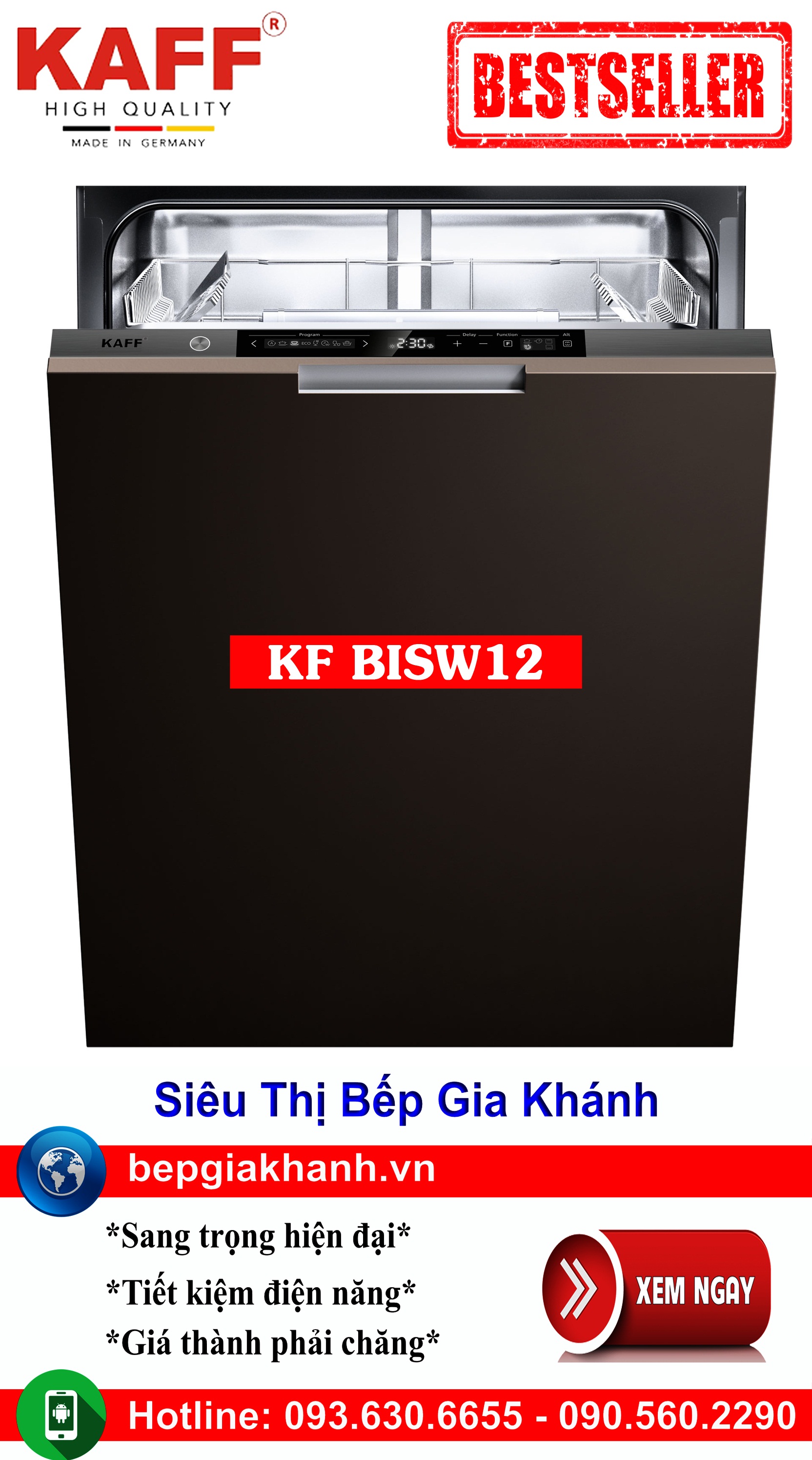 HCMMáy rửa bát Kaff KF BISW12 máy rửa chén máy rửa chén bát máy rửa bát