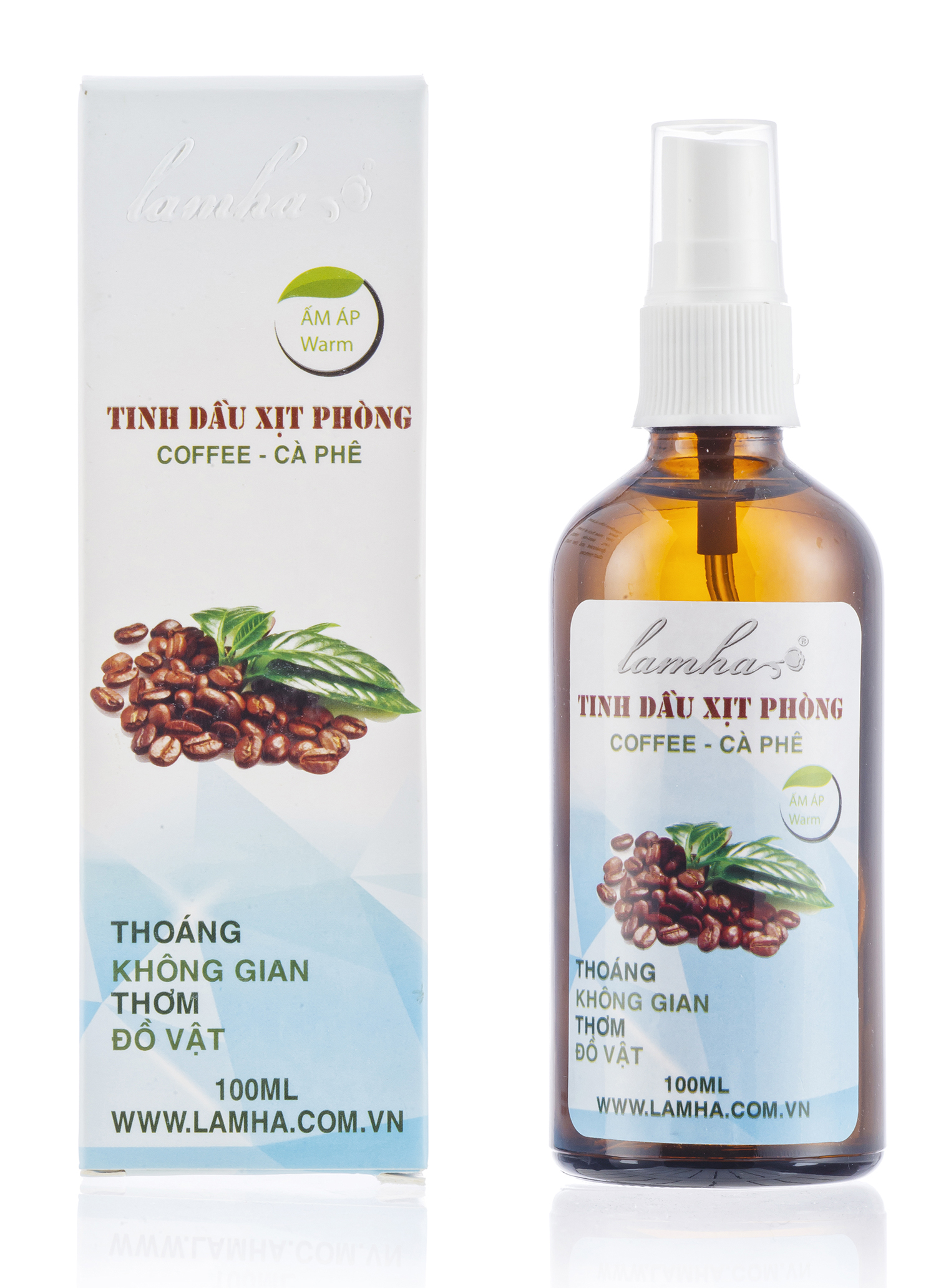 Xịt phòng tinh dầu Cà Phê 100ml Lam Hà
