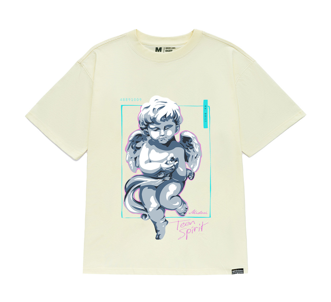 Áo thun form rộng tay lỡ Nam Nữ Phông Unisex SPIRIT ANGEL Local Brand Chính Hãng Midori Studio