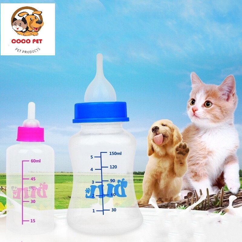 Bình Ti Sữa/Bình Sữa Dành Cho Chó Mèo Sơ Sinh 60ML-150ML