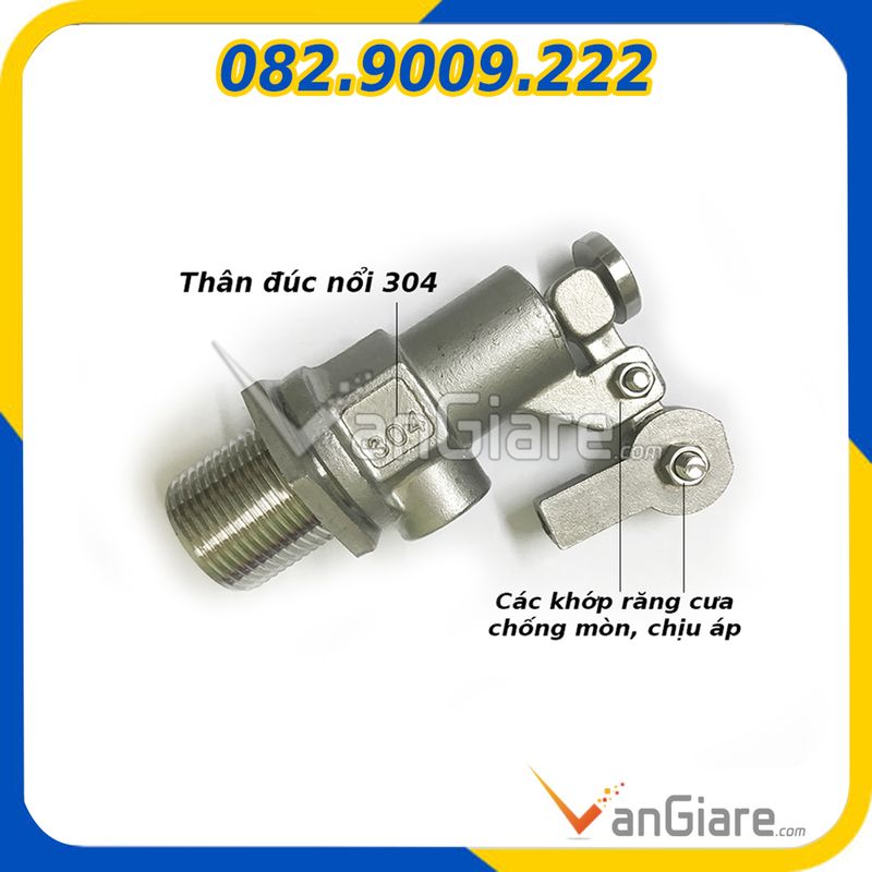 [Loại tốt] Phao cơ inox bồn nước gia đình phi 21 27 34