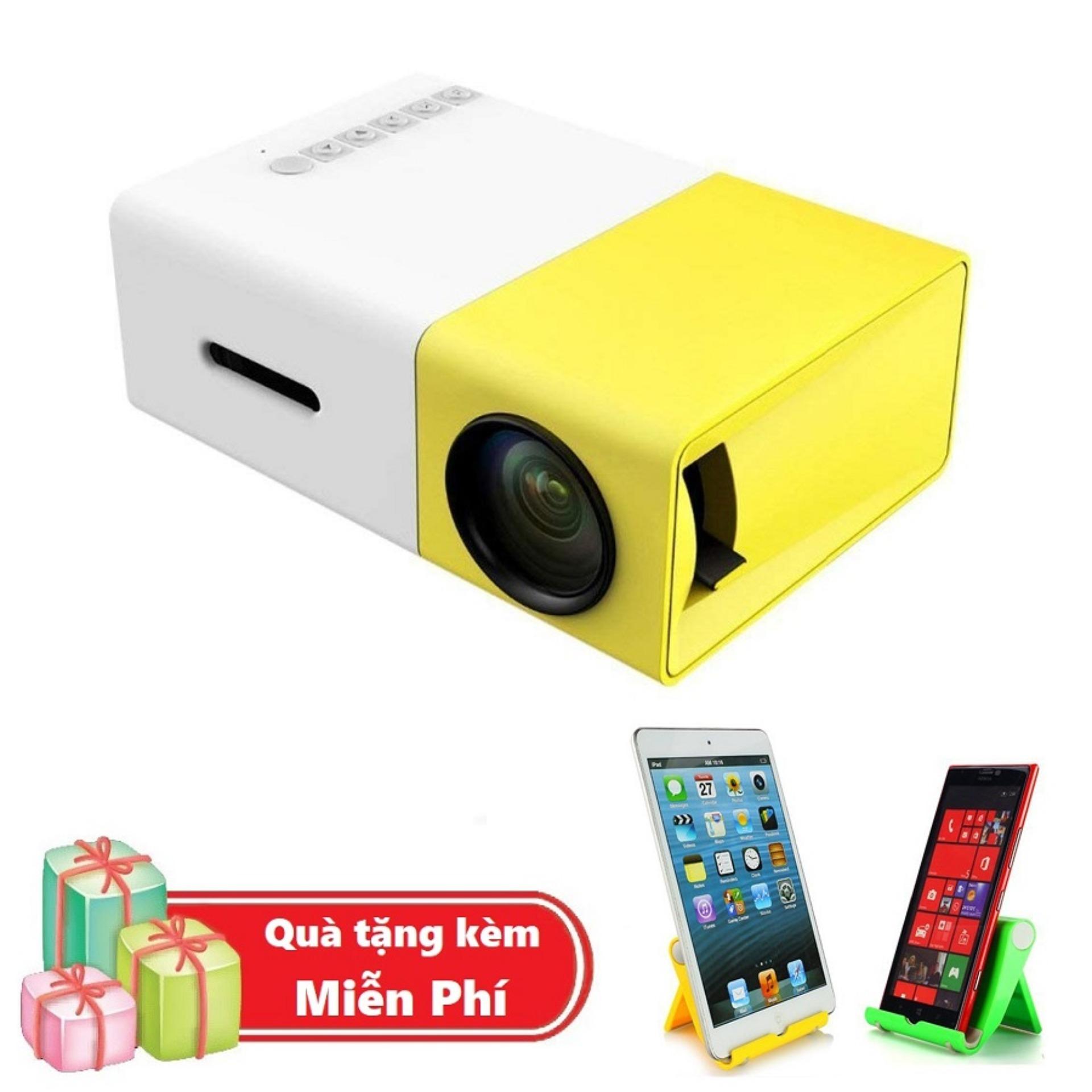 ( Quà tặng Giá đỡ máy nghe nhạc hình ghế ) Máy chiếu Mini Smart LED YG-300 - Smart LED Projector - Máy chiếu xem phim cho trẻ em