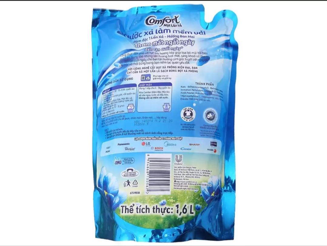 [HCM]nước xả comfort ban mai 1.6 lít túi