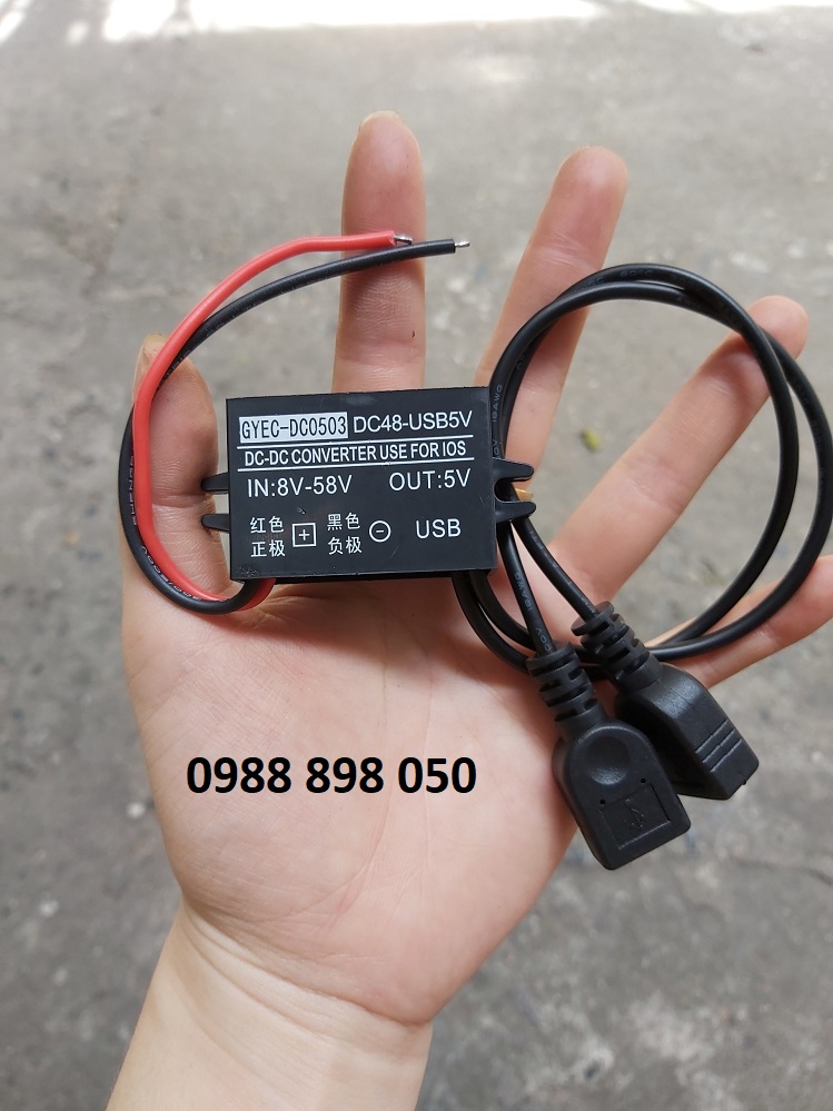 chuyển điện 12v sang 5v cổng sạc usb