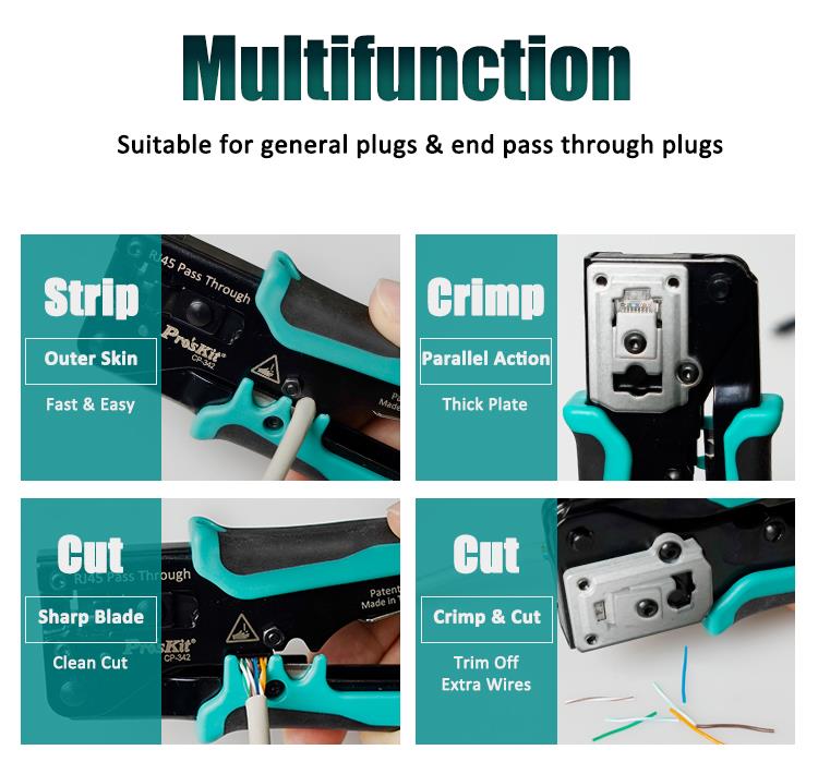 Kềm bấm mạng xuyên thấu Pro'skit CP-342