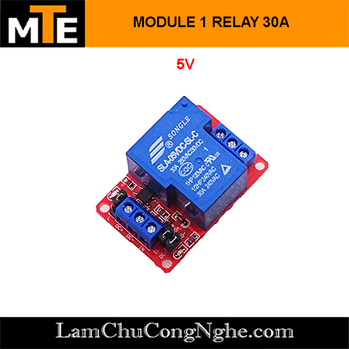Module 1 relay 5V, 12V với opto cách ly HIGH/LOW đóng cắt Thiết bị điện 30A