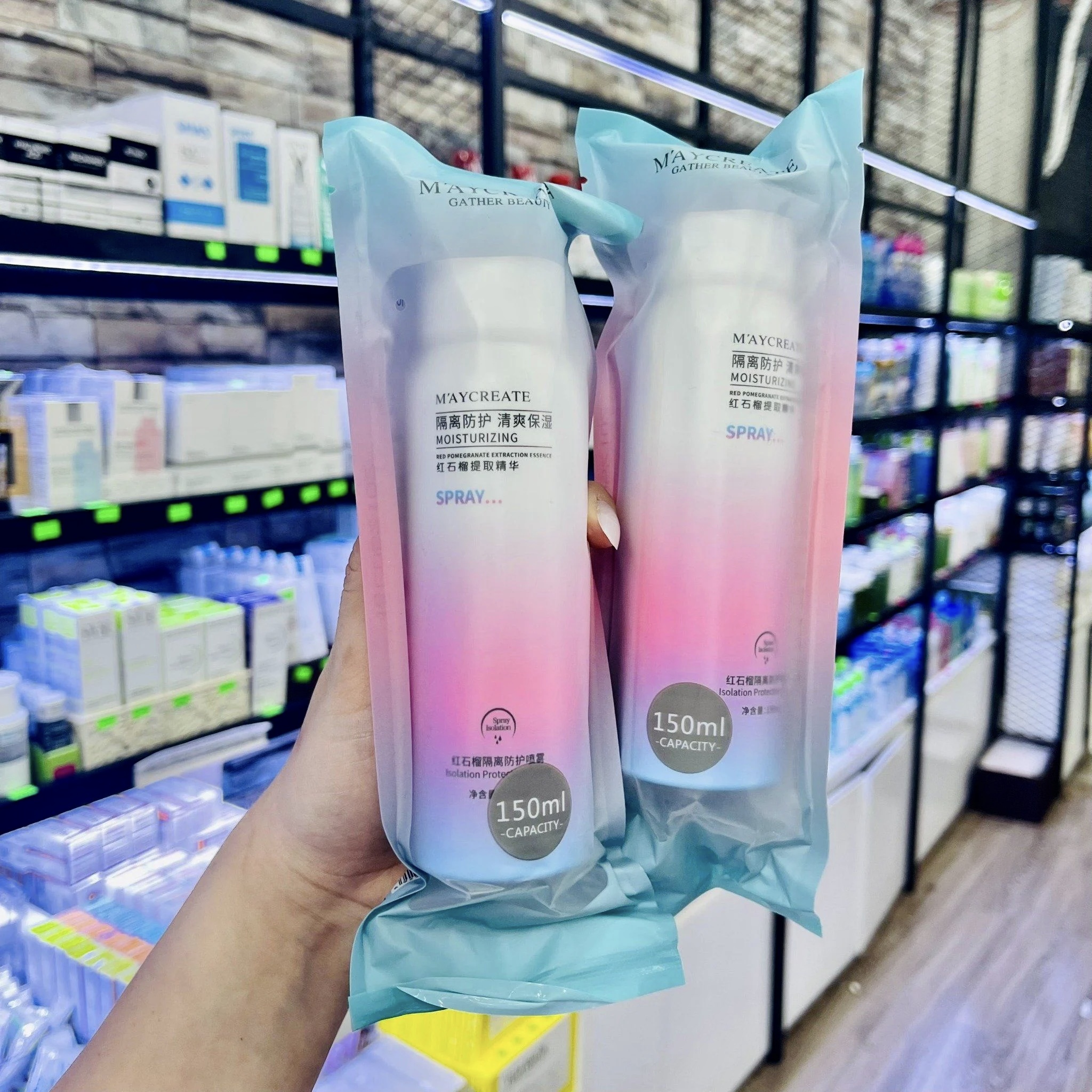 XỊT CHỐNG NẮNG DƯỠNG TRẮNG DA TOÀN THÂN MAYCREATE MOISTURIZING 150ML