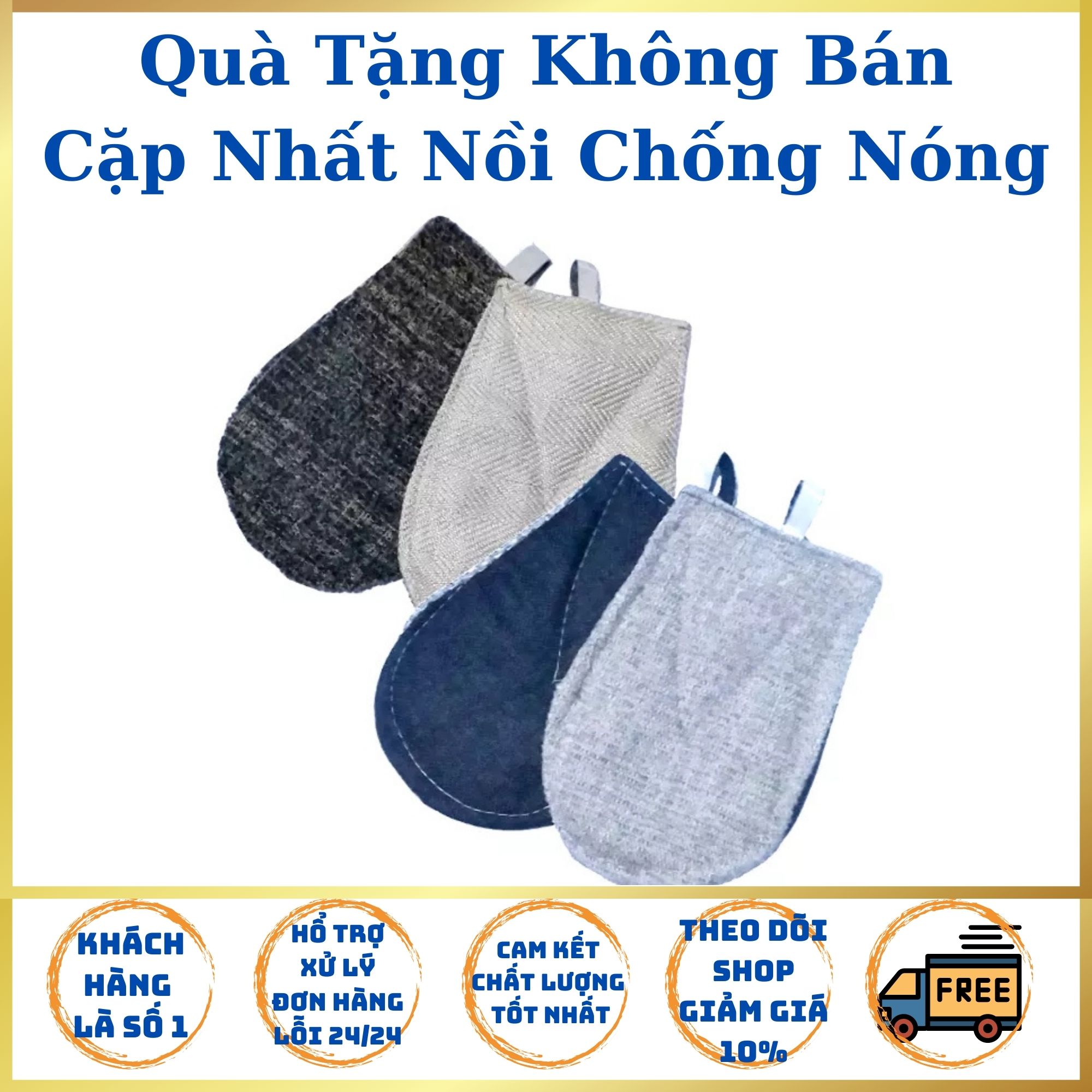 Cặp Nhấc Nồi Cách Nhiệt Vải Bố.