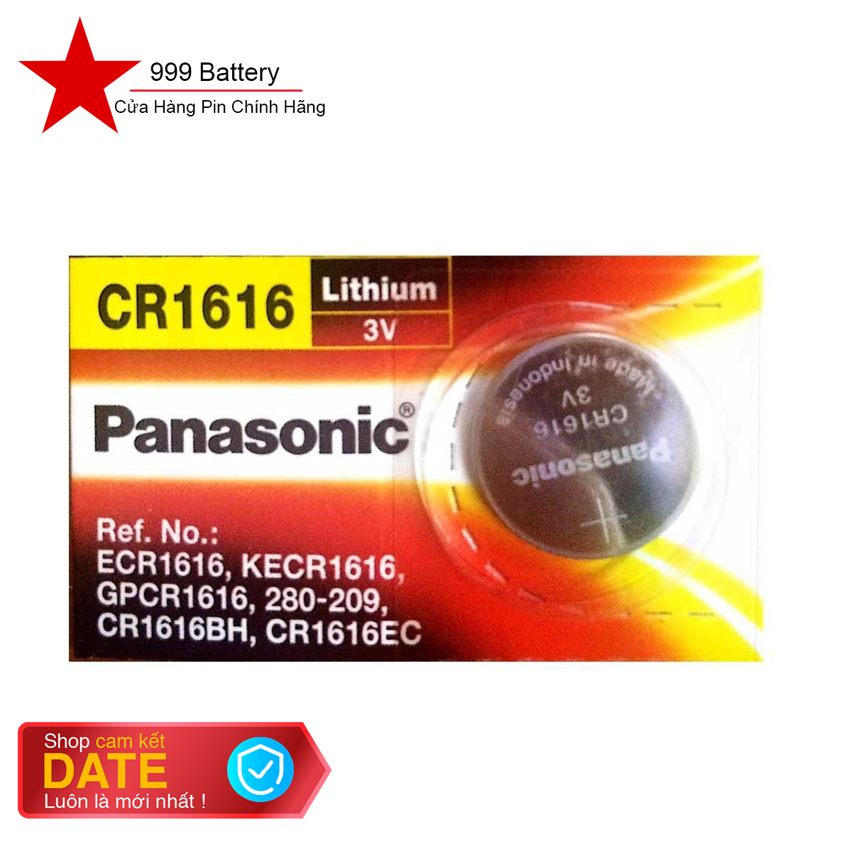 1 viên Pin cúc áo CR1616 Panasonic Lithium 3V chính hãng cao cấp