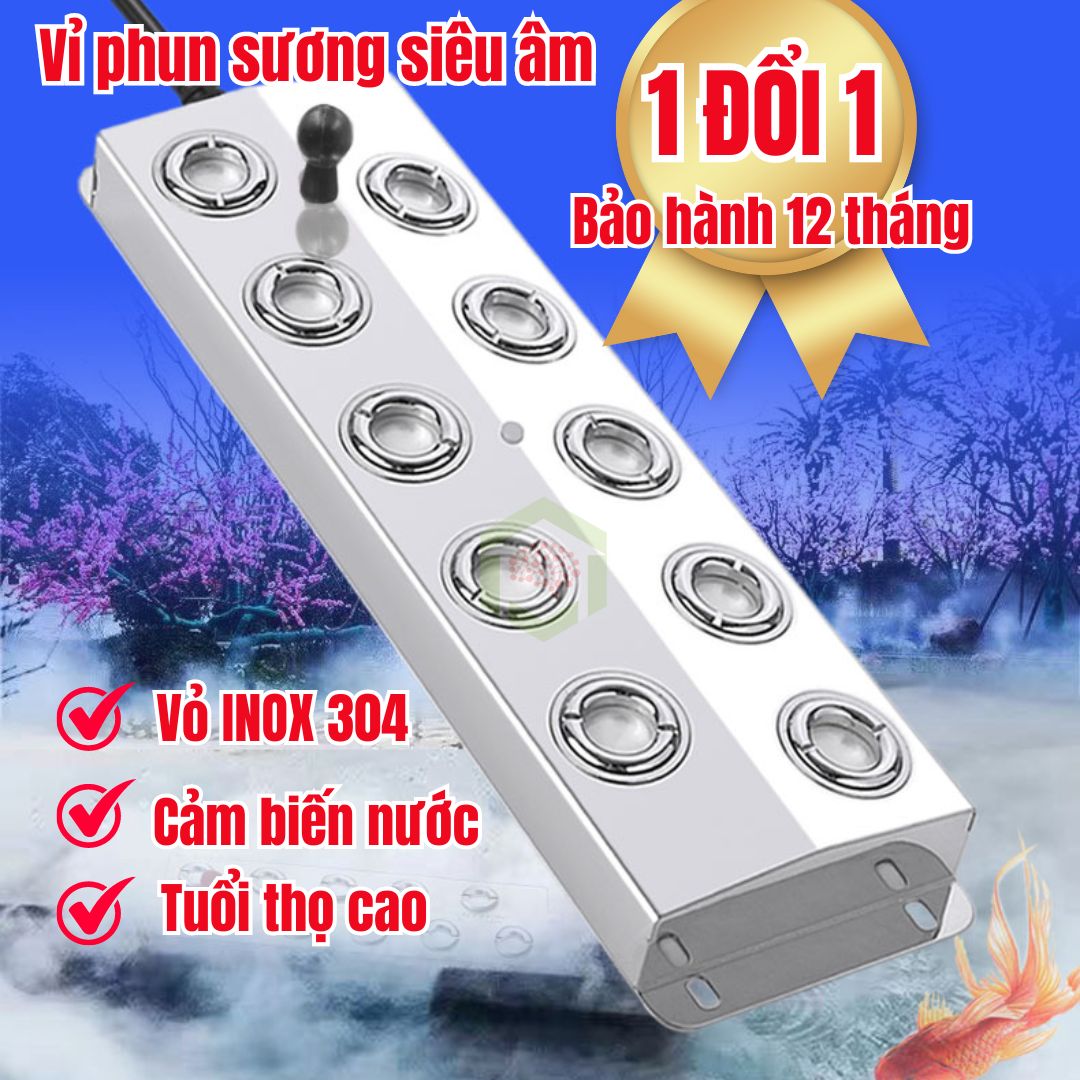 Vỉ phun sương siêu âm 10 mắt phun