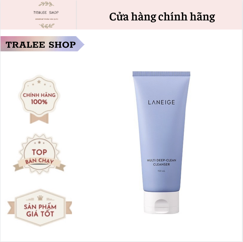 Sữa rửa mặt Laneige multi deep clean 150ml bill Hàn