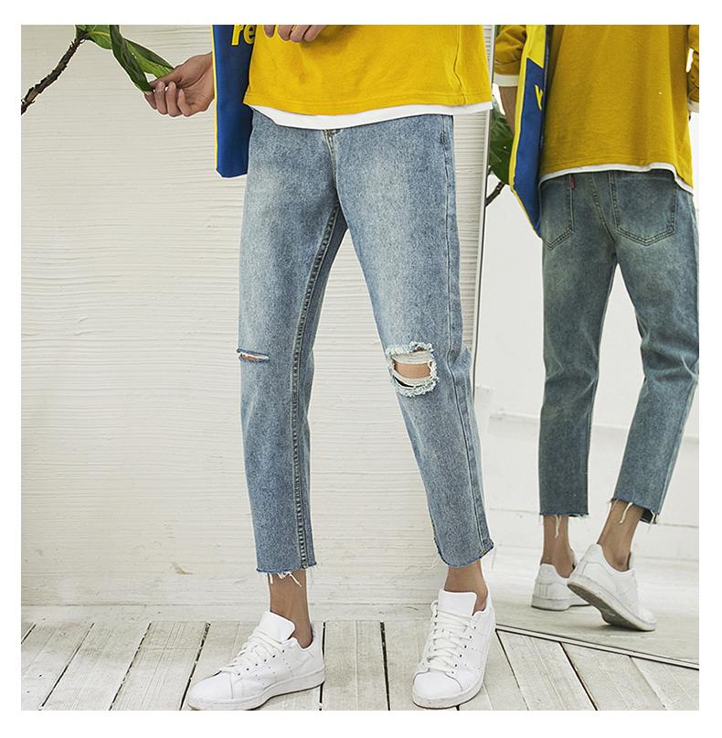 Quần Jean Nam - Quần Baggy Nam Rách Gối - Kết hợp với áo thun - Hotboy Hàn Quốc