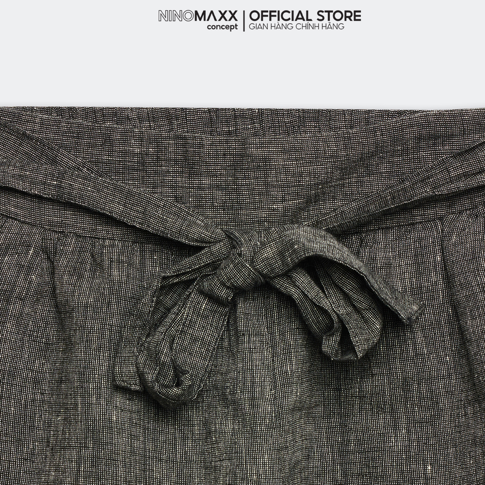 N&M Quần short nữ thời trang 100% linen 1906034